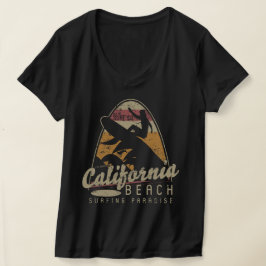 カリフォルニアサーフィンアーバンライフスタイルビーチレトロディス Tシャツ