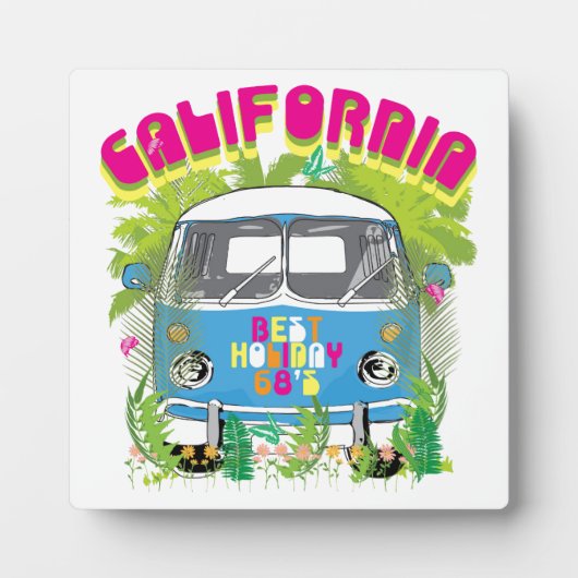 カリフォルニアサーフィンバン フォトプラーク (正面)