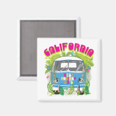 カリフォルニアサーフィンバン マグネット (正面/裏面)