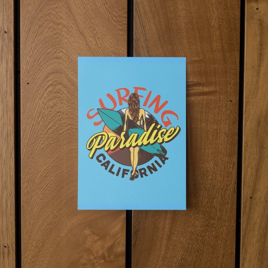 カリフォルニアサーフィンパラダイスヴィンテージ ポストカード