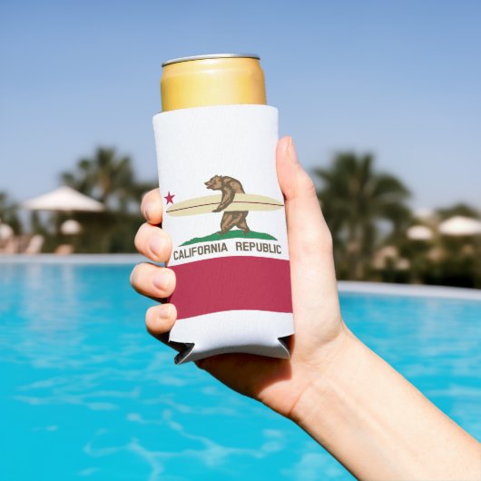 カリフォルニアサーフィンベア スリム缶クーラー (インサイチュ プール)