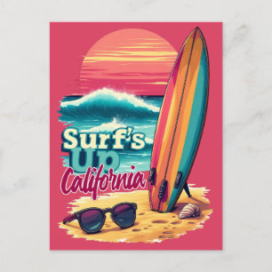 カリフォルニアサーフィン ポストカード