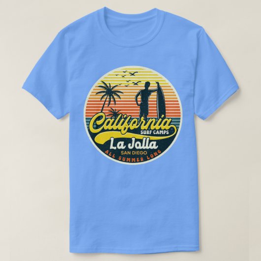 カリフォルニアサーフキャンプラジョーラ Tシャツ (デザイン正面)