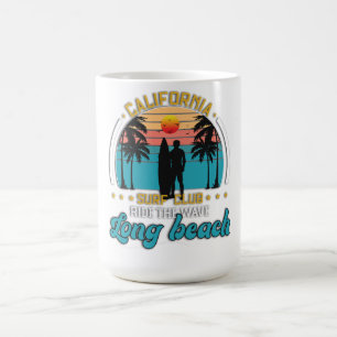 カリフォルニアサーフクラブロングビーチサンセットTシャツ – R コーヒーマグカップ
