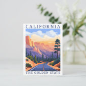 カリフォルニアザゴールデン州USAトラベルプレイス ポストカード (スタンド正面)