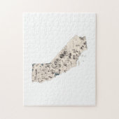 カリフォルニアシェイプヴィンテージカリフォルニア写真マップ ジグソーパズル (縦)