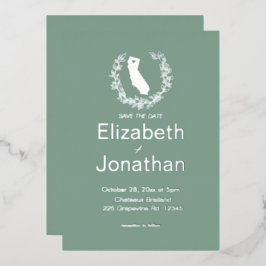 カリフォルニアシルエットシンプルデスティネーションウェディング 箔招待状