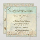 カリフォルニアシーモダンタートルコースト海ビーチ 招待状 (正面/裏面)