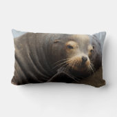 カリフォルニアシーライオン休息 ランバークッション (裏面)