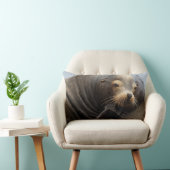 カリフォルニアシーライオン休息 ランバークッション (椅子)