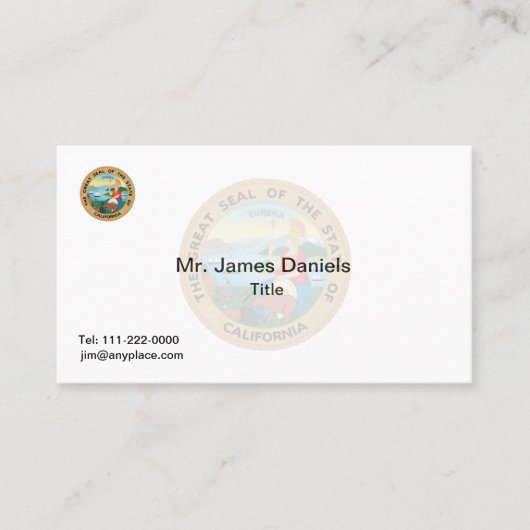カリフォルニアシ素晴らしール 名刺 (正面)