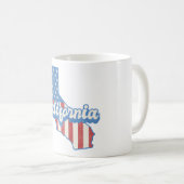 カリフォルニアスター&ストライプシルエット コーヒーマグカップ (正面右)