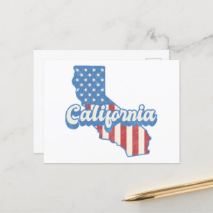 カリフォルニアスター&ストライプシルエット ポストカード