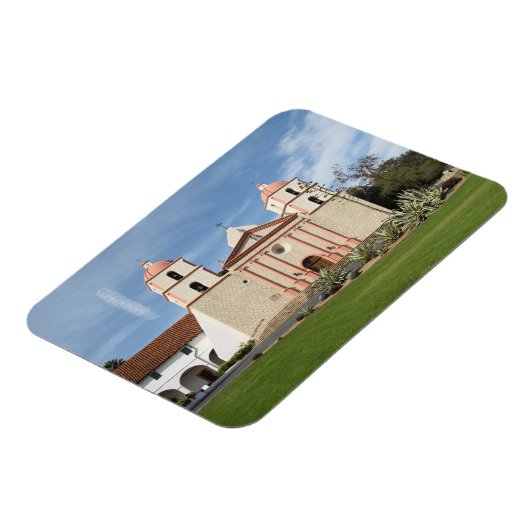 カリフォルニアスペインの州サンタバーバラミッション マグネット (左側)