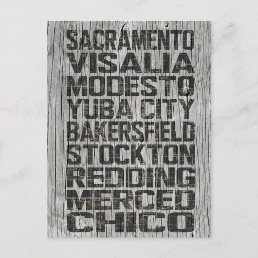 カリフォルニアセントラルバレーポストカード ポストカード (正面)