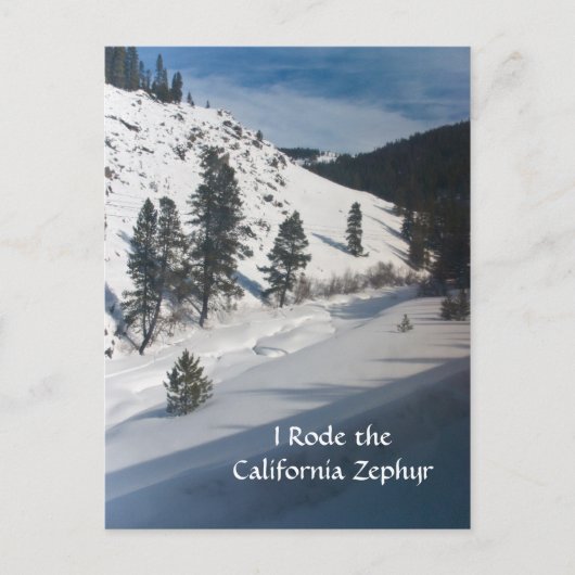 カリフォルニアゼファーに乗った ポストカード (正面)