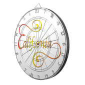 カリフォルニアタイポグラフィアート ダーツボード (正面右)
