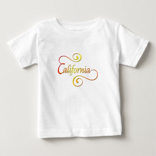 カリフォルニアタイポグラフィアート ベビーTシャツ (正面)