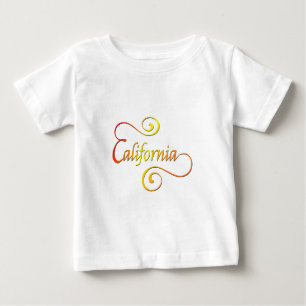 カリフォルニアタイポグラフィアート ベビーTシャツ