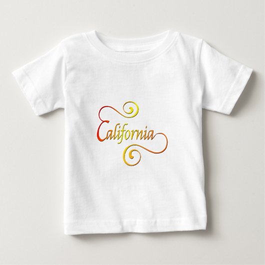 カリフォルニアタイポグラフィアート ベビーTシャツ (正面)