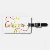カリフォルニアタイポグラフィアート ラゲッジタグ (正面横)