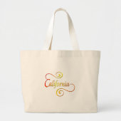 カリフォルニアタイポグラフィアート ラージトートバッグ (正面)