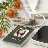 カリフォルニアタータンチェックプレイド写真テンプレート キーホルダー (正面右)