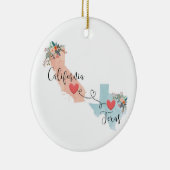 カリフォルニアテキサス州オーナメント セラミックオーナメント (右)
