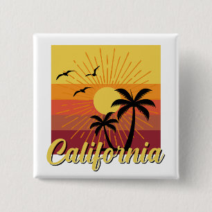 カリフォルニアデザインスクエアボタン 缶バッジ
