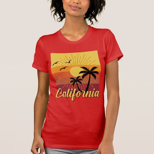 カリフォルニアデザイン – ウィメンズベラ+キャンバススリムフィット Tシャツ (正面)