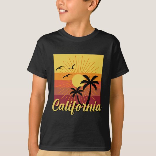 カリフォルニアデザイン – キッズベーシックTシャツ Tシャツ (正面)