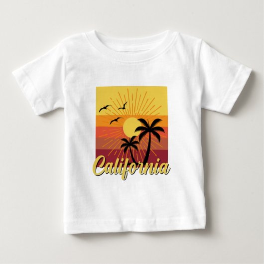 カリフォルニアデザイン-ベビー素晴らしジャージーTシャツ ベビーTシャツ (正面)