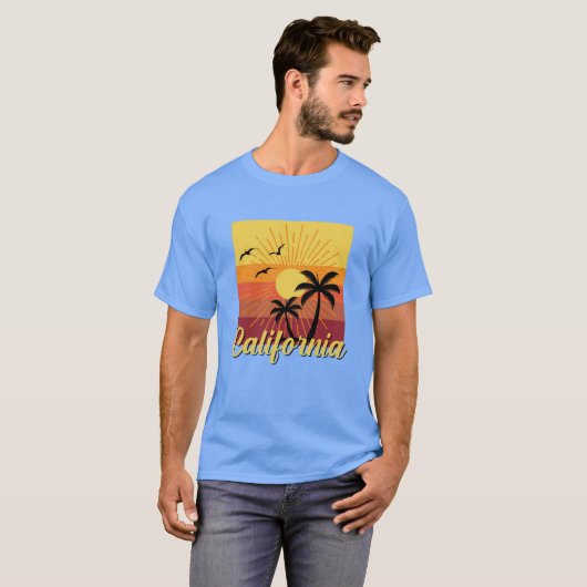 カリフォルニアデザイン – ベーシックDark Tシャツ (正面フル)