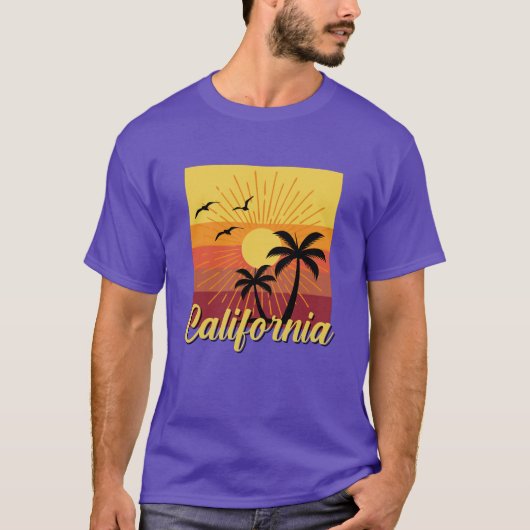 カリフォルニアデザイン – ベーシックDark Tシャツ (正面)