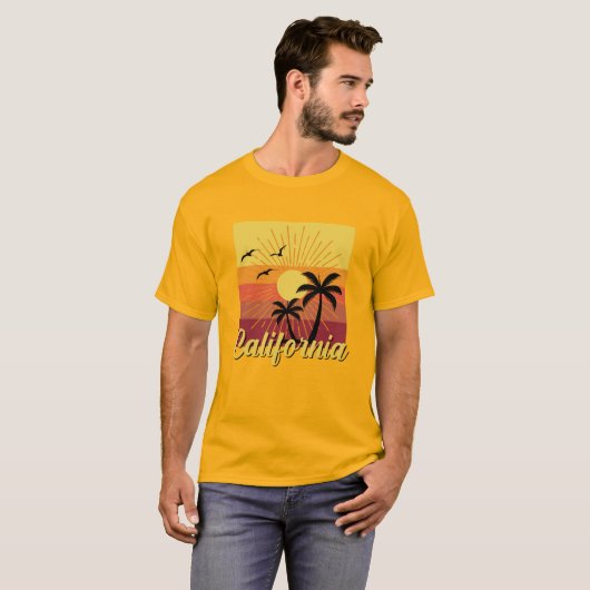 カリフォルニアデザイン – ベーシックDark Tシャツ (正面フル)