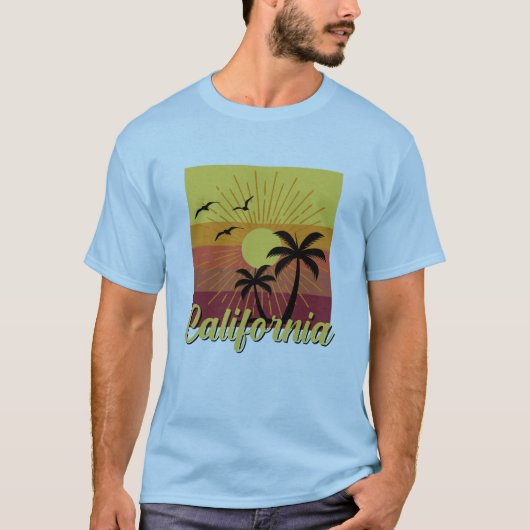 カリフォルニアデザイン – ベーシックDark Tシャツ (正面)