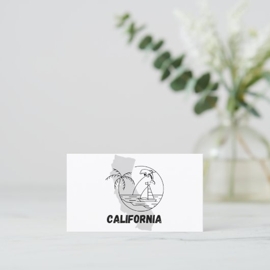 カリフォルニアデザイン 名刺 (スタンド正面)