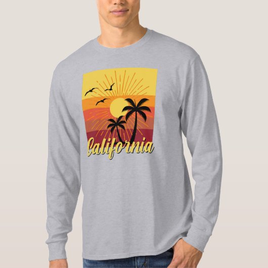 カリフォルニアデザイン – 基本長袖Tシャツ Tシャツ (正面)