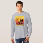 カリフォルニアデザイン – 基本長袖Tシャツ Tシャツ (正面フル)