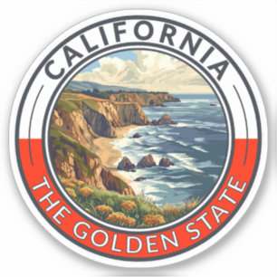カリフォルニアトラベルアートバッジ シール