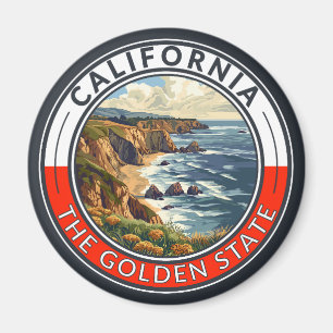 カリフォルニアトラベルアートバッジ マグネット