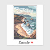 カリフォルニアトラベルアートヴィンテージ シール (シート)