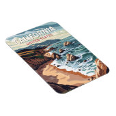 カリフォルニアトラベルアートヴィンテージ マグネット (右側)