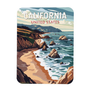 カリフォルニアトラベルアートヴィンテージ マグネット