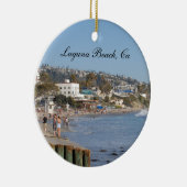 カリフォルニアトラベルバケーションフォトラグーナビーチ セラミックオーナメント (右)