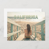 カリフォルニアトラベルビーチ写真はがき ポストカード (正面/裏面)