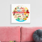 カリフォルニアトラベル キャンバスプリント (インサイチュ (リビング))