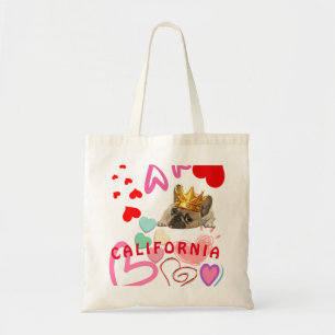 カリフォルニアドッグトレンディーサマーおもしろい旅行トート トートバッグ