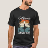 カリフォルニアドリーミングサンセットサーフTシャツ Tシャツ (正面)