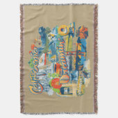 カリフォルニアドリーミングホームデコール スローブランケット (正面縦)